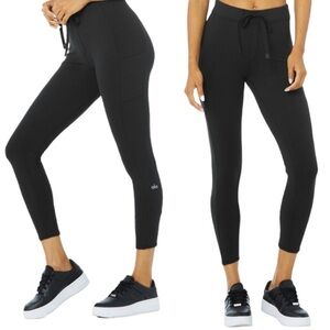 Alo Yoga 7/8 Checkpoint Drawstring Jogger in Black Size XXS